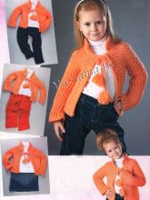 Оранжевый жакет из толстой пряжи