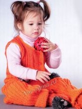 Оранжевый комбинезон с ежиками и носочки