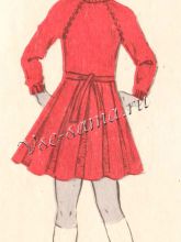 Платье, связанное на спицах