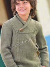 Пуловер цвета хаки