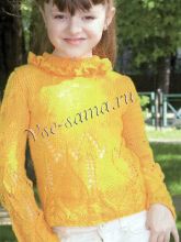 Пуловер детский с воротником