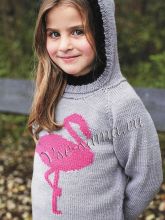 Пуловер "фламинго" для девочки, фото