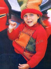 Пуловер и шапочка под скомороха