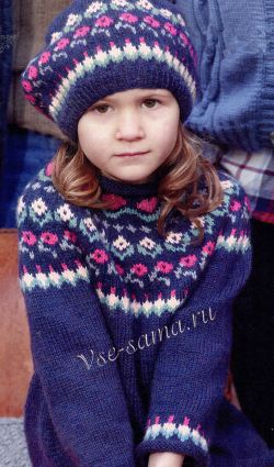 Пуловер и шапка для ребенка