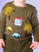 Пуловер с аппликацией Пост ДПС