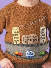 Пуловер с аппликацией Шоссе