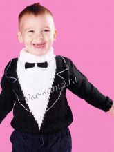 Пуловер с бабочкой