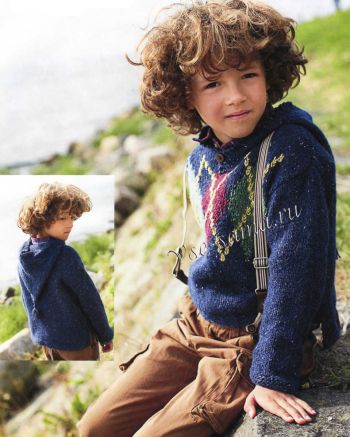 Пуловер с капюшоном для мальчика, фото