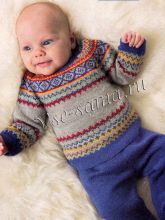 Пуловер с орнаментом и штанишки