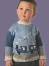 Пуловер с паровозиком