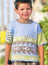 Пуловер с рыбками