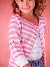 Розово-белый жакет