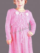 Розовое платье и болеро для девочки