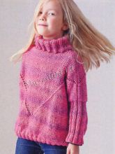 Розовый пуловер для девочки, фото