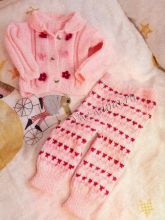 Розовый костюм с жаккардиком