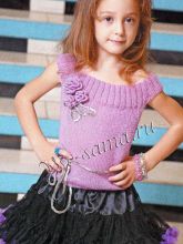 Розовый топ с цветочками