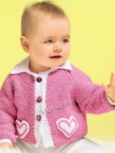 Розовый жакет для малышки