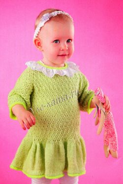 Салатовое платье для ребенка