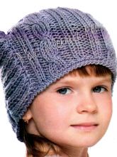Шапочка спицами для девочки