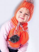 Шапка и шарф с ежиком
