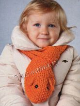 Шарф спицами - лисичка