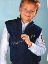 Синий жилет на молнии