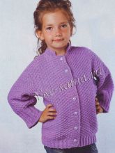 Сиреневый жакет для девочки