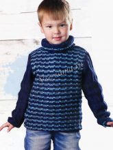 Свитер в полоску спицами для мальчика, фото