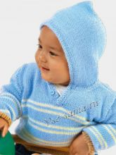 Теплый пуловер с капюшоном