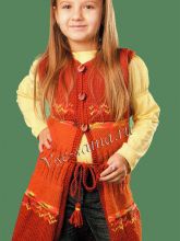 Удлиненная безрукавка с орнаментом