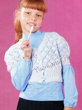 Укороченный ажурный жакет