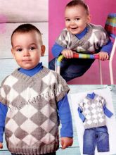 Жилет с ромбами для ребенка