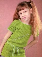 Зеленая туника для девочки