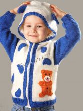 Жакет с аппликацией Мишка