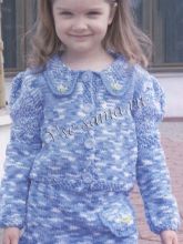 Жакет с рукавом фонарик и юбка