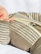 Жакет спицами с полосками