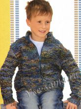 Жакет спицами с рельефным узором