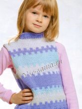 Жилетка для девочки с жаккардом, фото