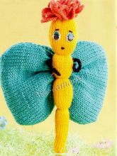 Бабочка-красавица - игрушка спицами