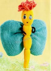 Бабочка-красавица - игрушка спицами