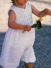 Белый комбинезон с вязаным лифом