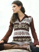 Безрукавка с жаккардовыми полосами