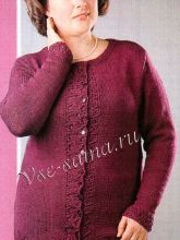 Брусничный жакет