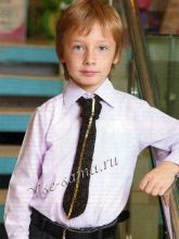 Черный галстук спицами