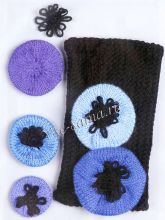 Клатч спицами с цветами