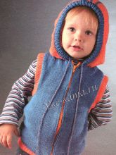 Детский жилет с капюшоном