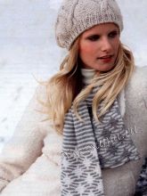 Дуэт - шапочка и шарф спицами