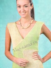 Двухцветный топ спицами