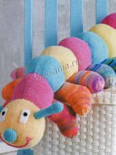 Игрушка Гусеничка спицами