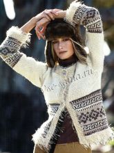 Жакет с жаккардовыми полосами